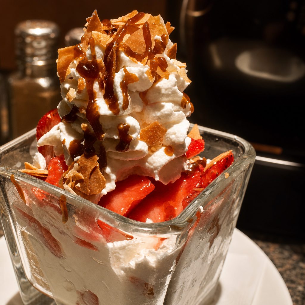 Gelato & Fresh Macerated Berries.